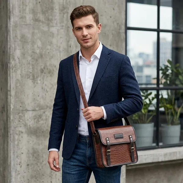 Coffee_Bean_Croco_Messenger_bag_for_Men