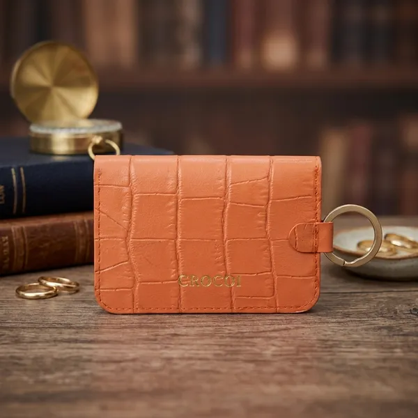 Orange_Genuine_Leather_Pouch_with_Key_ring_for_Unisex