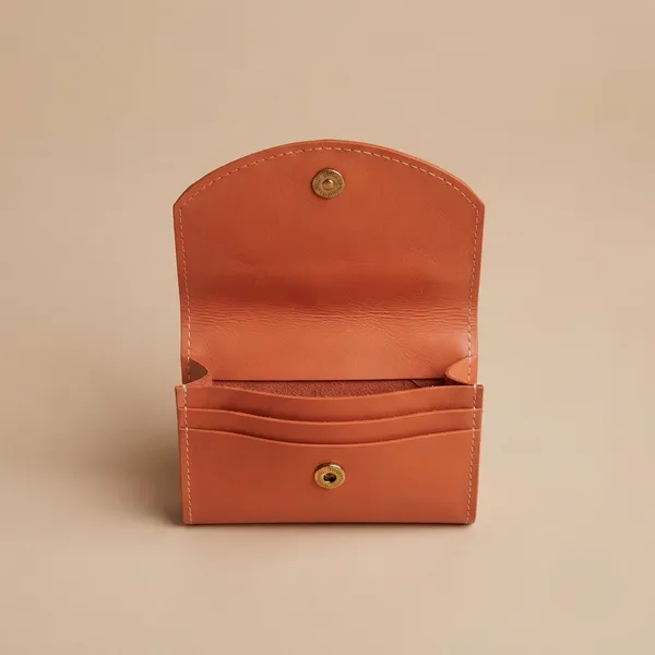 Orange_Genuine_Leather_Flap_Pouch