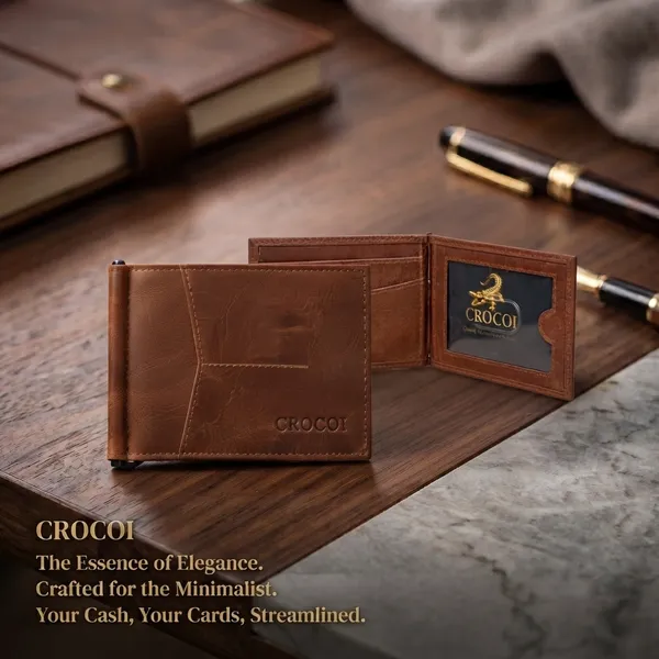 Reddish_brown_Genuine_Leather_Clip_Wallet_for_Unisex
