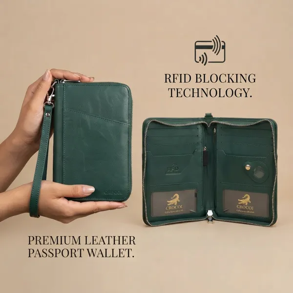 Rain_Forest_Genuine_Leather_Passport_Wallet_for_Unisex