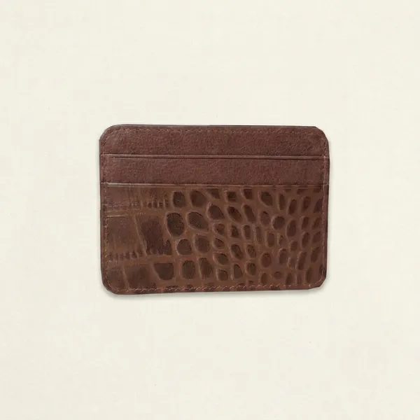 A_Croco_Leather_Set_Of_Credit_Card_Holder_,Pouch_&_Key_Ring