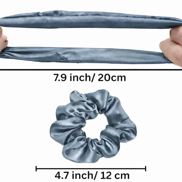Organza_Scrunchies_For_Women_Gift_Hamper_For_Women_Steel_Blue_Grey
