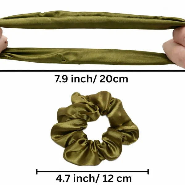 Organza_Scrunchies_For_Women_Gift_Hamper_For_Women_Olive_Green