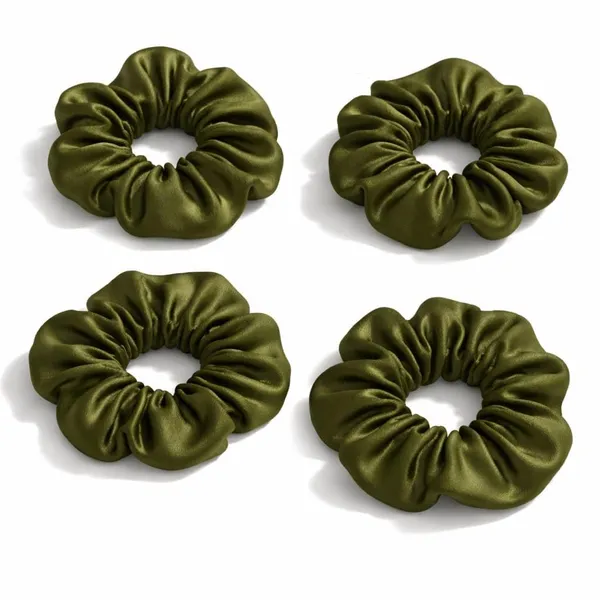 Organza_Scrunchies_For_Women_Gift_Hamper_For_Women_Olive_Green