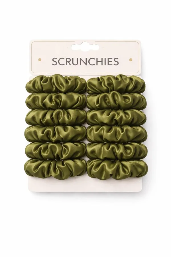 Organza_Scrunchies_For_Women_Gift_Hamper_For_Women_Olive_Green