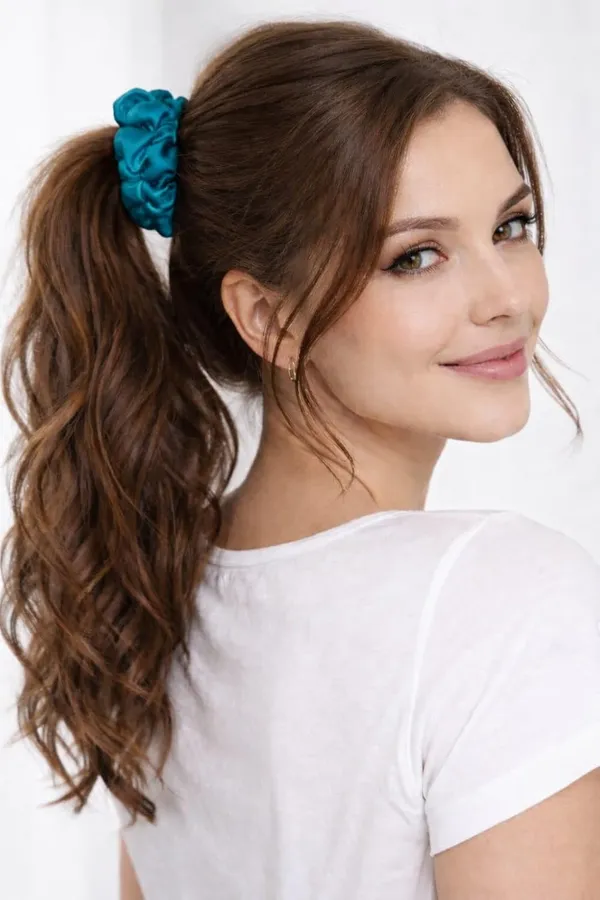 Organza_Scrunchies_For_Women_Gift_Hamper_For_Women_Deep_Turquoise