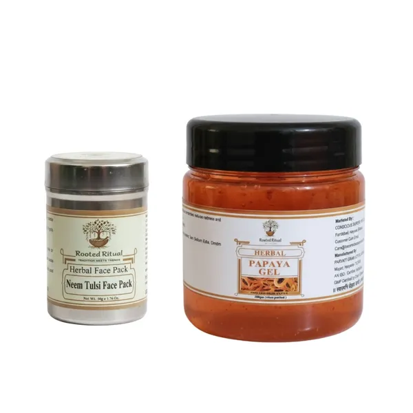 Neem_Tulsi_Face_pack__Papaya_Gel_For_Women_(Pack_Of_2)