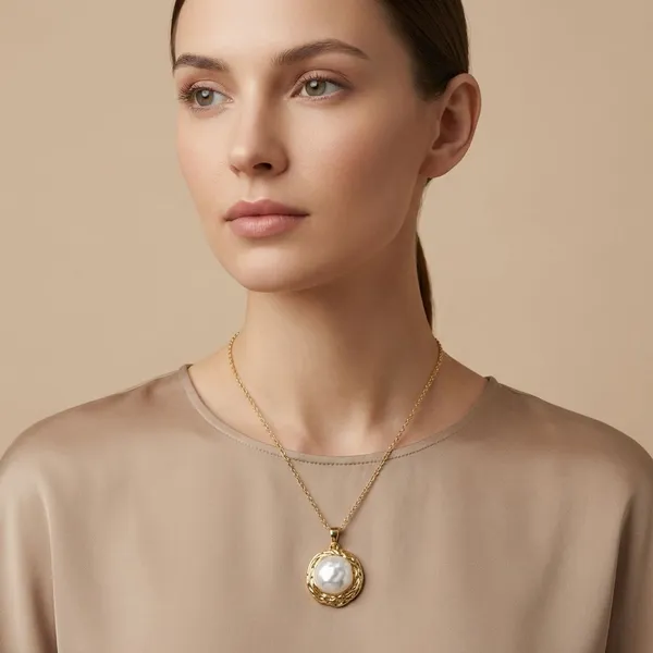 Gold_And_Off_White_Premium_Faux_Pearl_Necklace_For_Women