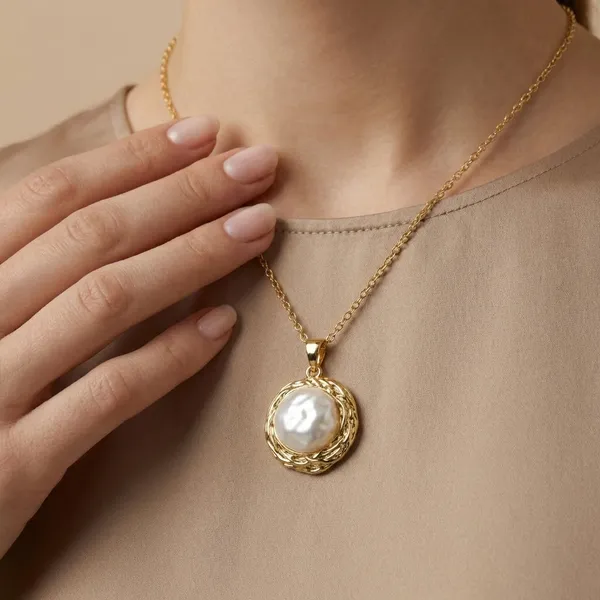 Gold_And_Off_White_Premium_Faux_Pearl_Necklace_For_Women