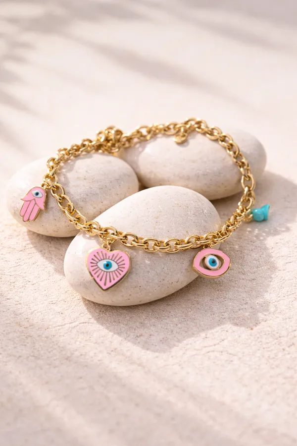 Gold_Plated_Premium_Enamel_&_Glass_Accents_Bracelet_For_Women