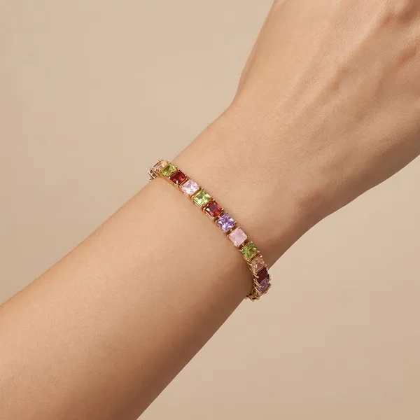Multicolor_Premium_Brass_Base_Metal_&_Cubic_Zirconia_Tennis_Bracelet_For_Women