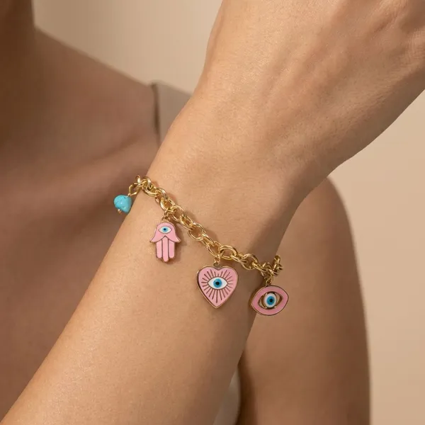 Gold_Plated_Premium_Enamel_&_Glass_Accents_Bracelet_For_Women