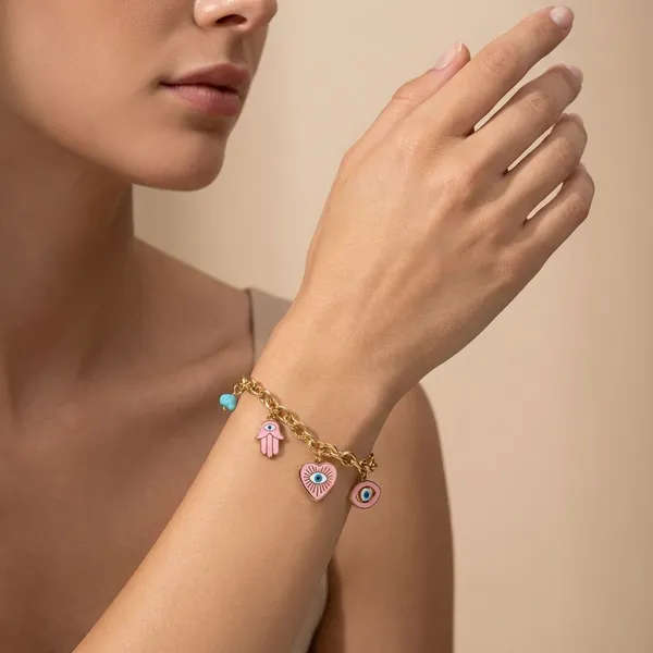 Gold_Plated_Premium_Enamel_&_Glass_Accents_Bracelet_For_Women