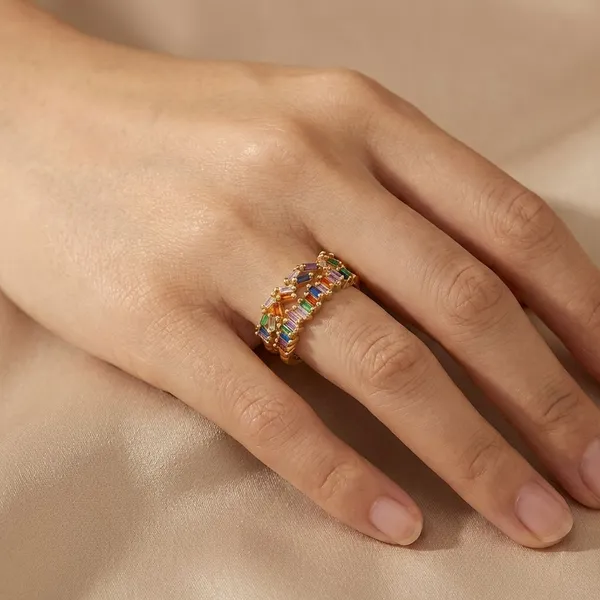 Multicolor_Premium_Brass_Base_Metal_&_Glass_Stones_Ring_Set_For_Women