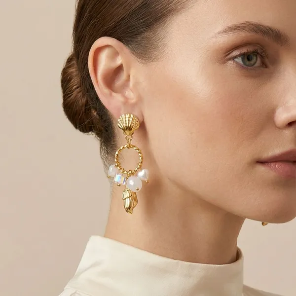 Gold_And_Off_White_Premium_Faux_Pearl_Earrings_For_Women