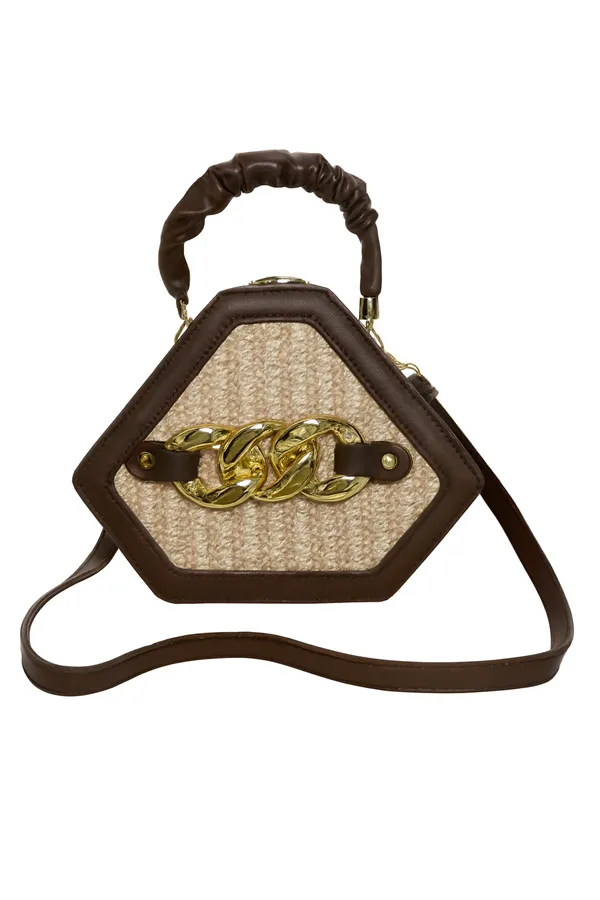 Brown_Hexa_Luxe_Golden_Chain_Purse_For_Women