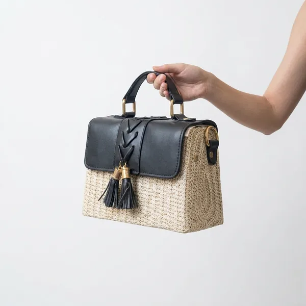 Noir_Weave_Luxe_Handbag_Black