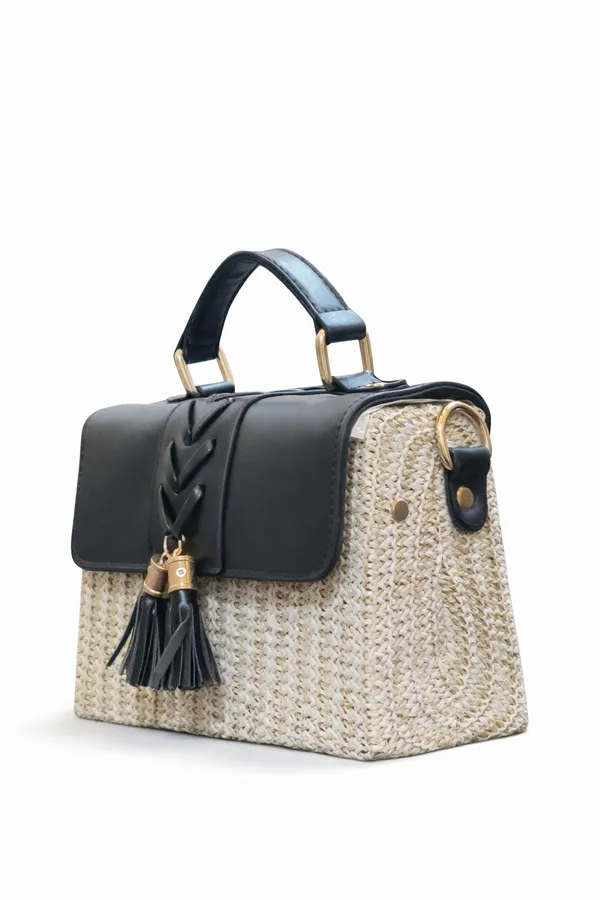 Noir_Weave_Luxe_Handbag_Black