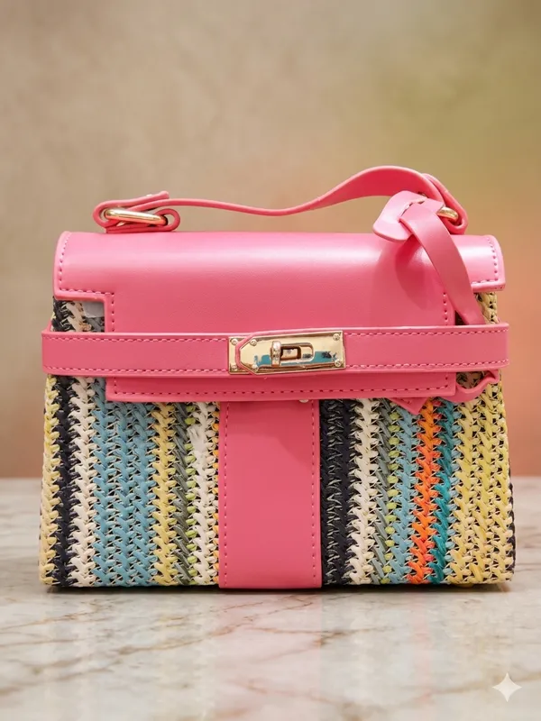 Pink_Emerald_Loom_Multicolor_Purse