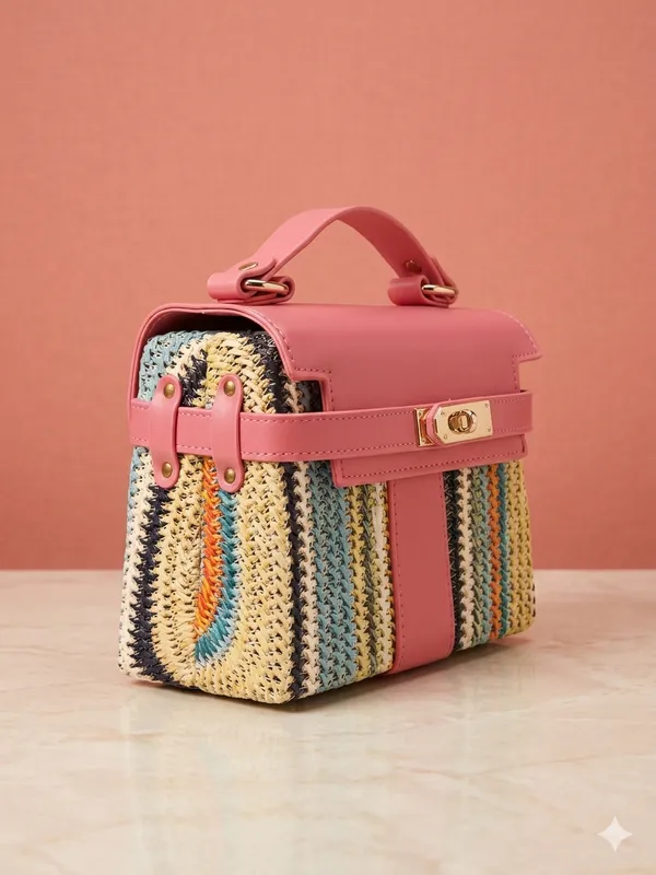 Pink_Emerald_Loom_Multicolor_Purse