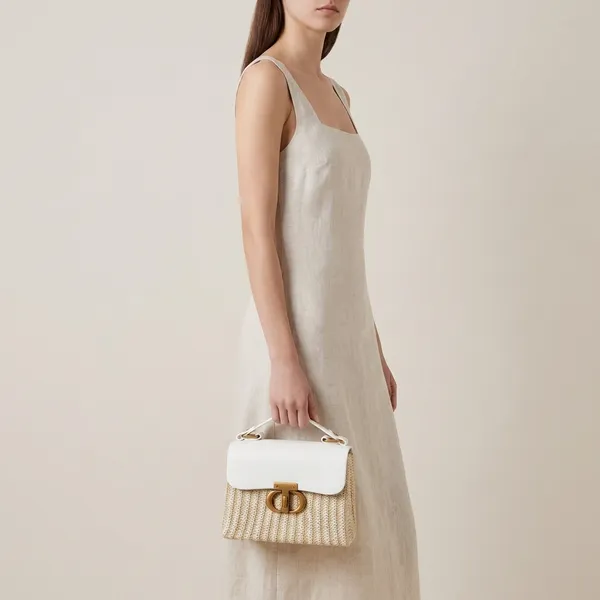 White_Golden_Weave_Purse_For_Women