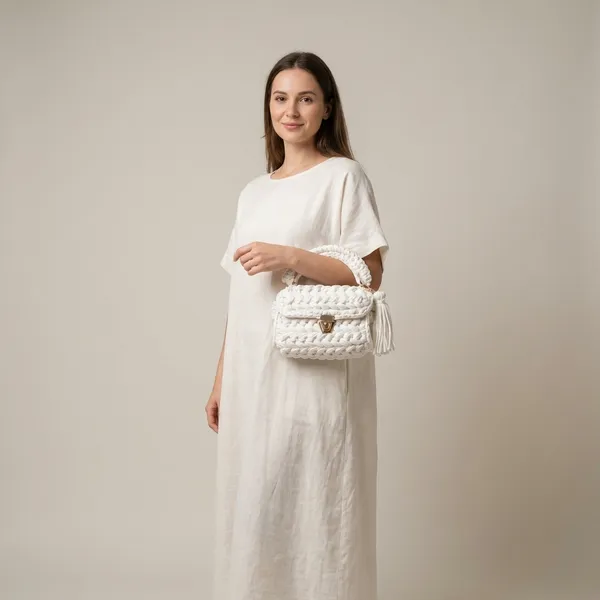White_Crochet_Purse_White_For_Women