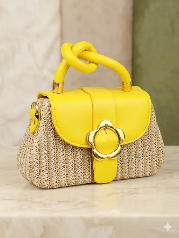 The_Sculpted_Knot_Purse_Yellow