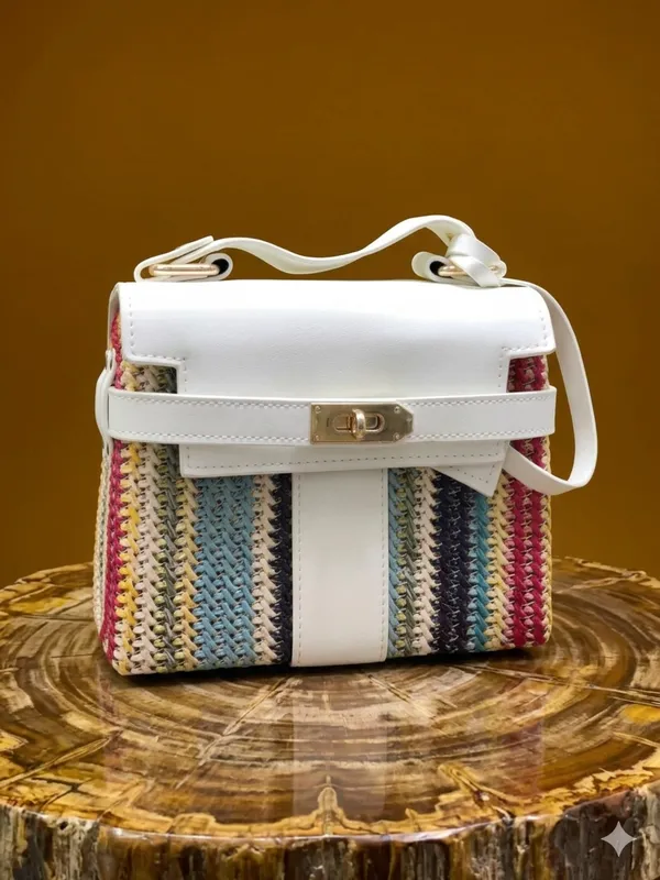 White_Emerald_Loom_Multicolor_Purse