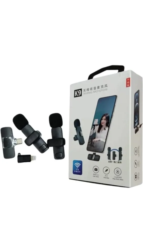 K9_Dual_Wireless_Microphone_(2_Mics)_For_Mobileplug_&_Play_Lavalier_Mic_For_Iphone_&_Android,_Clip_On_Mic_For_Youtube,_Reels,_Vlogging,_Interviews_&_Video_Recording