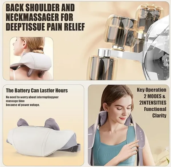 Neck_Massager_For_Cervical_Pain_Relief,Electric_Deep_Tissue_Shiatsu_With_Infrared_Heat_Therapy_5D_Kneading_Massage_Machine_For_Full_Body_Relax,Neck,Muscles,Back,Shoulder,Legs