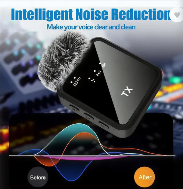 Primate_3-In-1_Wireless_Noise_Reduction_Microphone_For_Smartphone_&_Camera_|_164Ft_Range,_20_Hours_Battery_Life_|_Ideal_For_Youtube,_Vlogging_&_Interviews