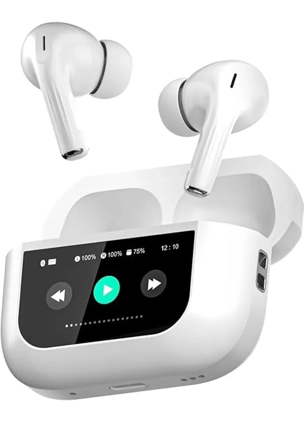 Screen_TWS,_ANC_(32Db),_Smart_Touch_Display_True_Wireless_Buds,_Type-C_Fast_Charging,_Bv5.4,_Find_My_in_Ear_Earbuds,_4_Mics_Enc_for_Clear_Calling,_Transparency_Mode,_Eq_Mode_(White)