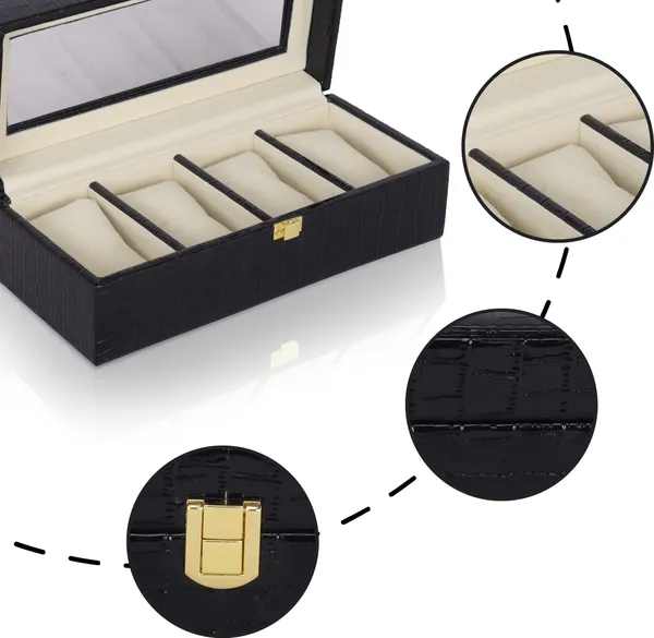 Black_Premium_Leather_Watch_Box_Organizer_For_Unisex