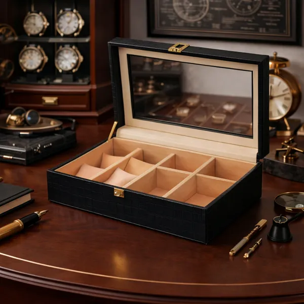 Black_Premium_Pu_Watch_Box_Organizer_For_Unisex