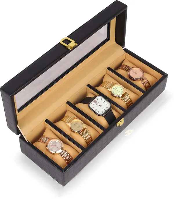 Black_Premium_Leather_Watch_Box_Organizer_For_Unisex