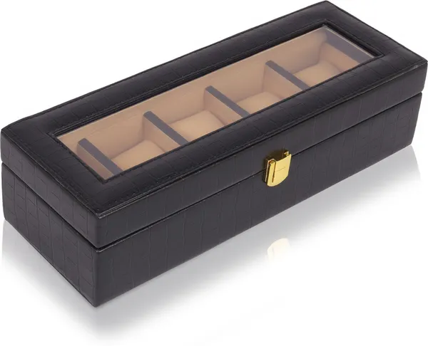 Black_Premium_Leather_Watch_Box_Organizer_For_Unisex