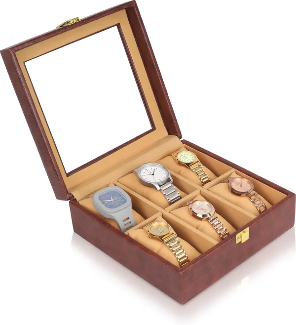 Dark_Brown_Premium_Leather_Watch_Box_Organizer_For_Unisex