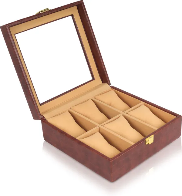 Dark_Brown_Premium_Leather_Watch_Box_Organizer_For_Unisex