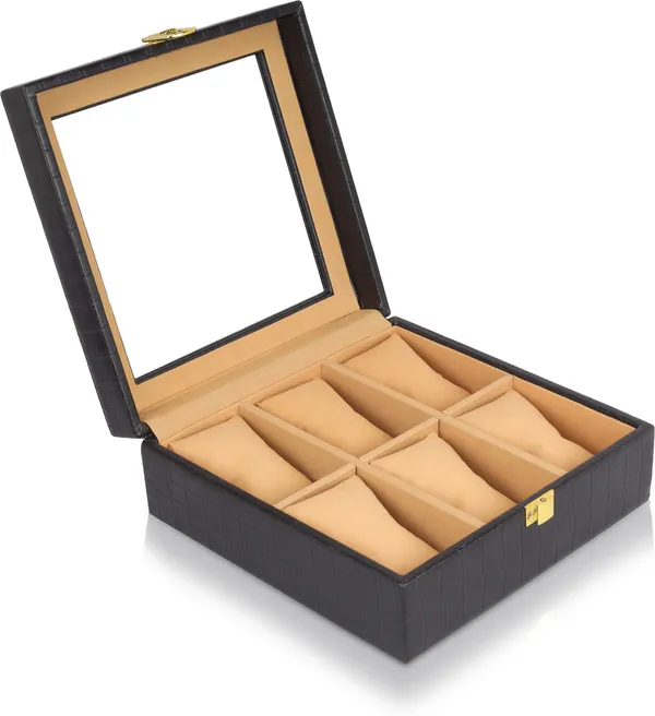 Black_Premium_Leather_Watch_Box_Organizer_For_Unisex