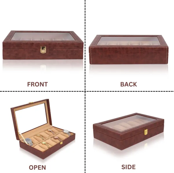Brown_Premium_PU_Leather_12_Slot_Watch_Box_Organizer_For_Unisex