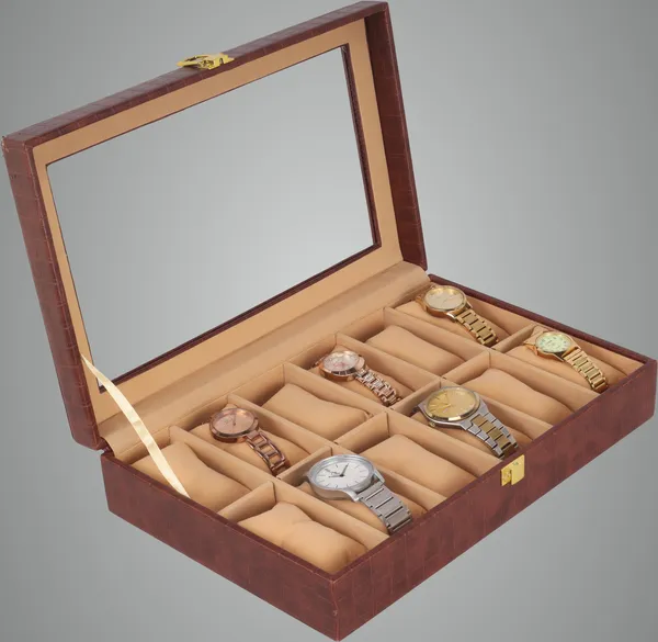 Brown_Premium_PU_Leather_12_Slot_Watch_Box_Organizer_For_Unisex