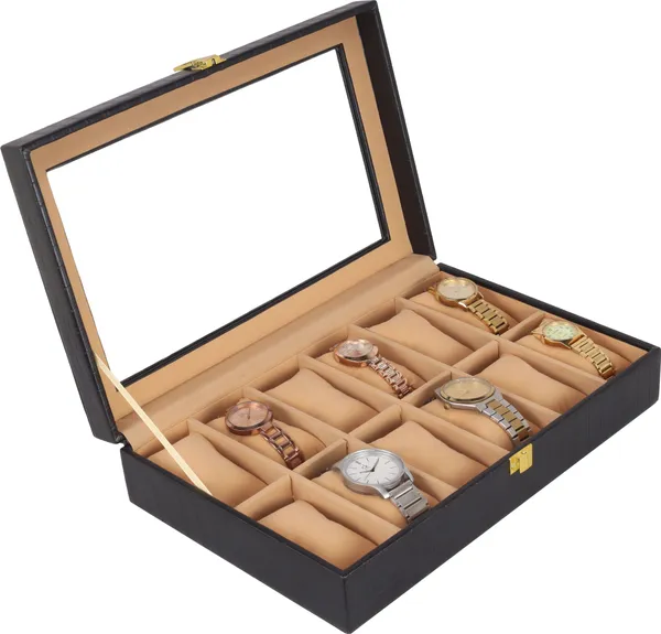 Black_Premium_Pu_Watch_Box_Organizer_For_Unisex