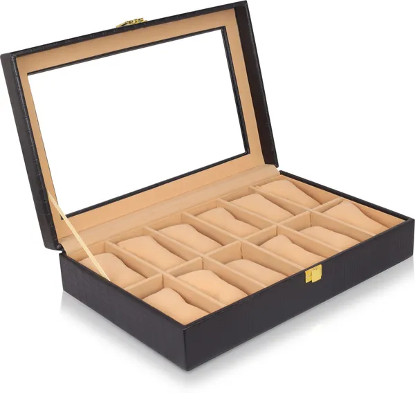 Black_Premium_Pu_Watch_Box_Organizer_For_Unisex