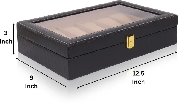 Black_Premium_Pu_Watch_Box_Organizer_For_Unisex