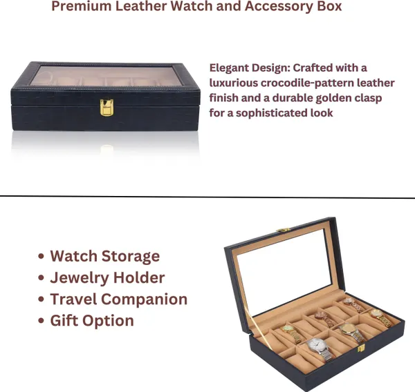 Black_Premium_Pu_Watch_Box_Organizer_For_Unisex