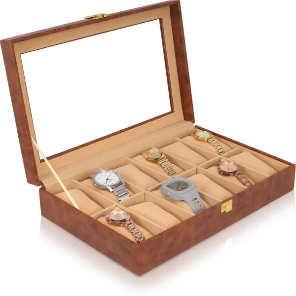 Dark_Brown_Premium_Pu_Leather_Wood_Watch_Box_Organizer_For_Unisex