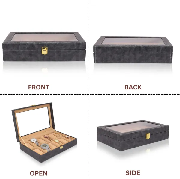 Dark_Grey_Premium_Pu_Leather_Wood_Watch_Box_Organizer_For_Unisex