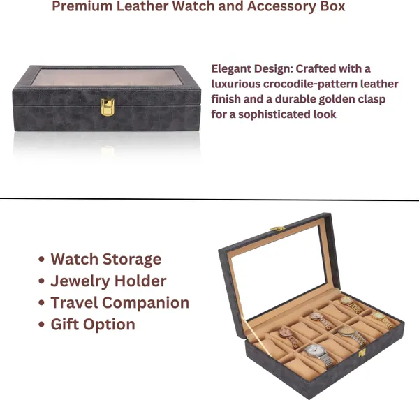 Dark_Grey_Premium_Pu_Leather_Wood_Watch_Box_Organizer_For_Unisex
