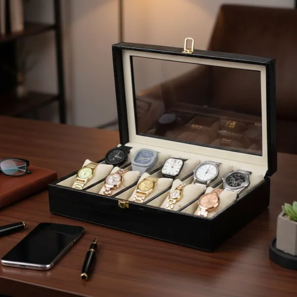 Black_Premium_Pu_Watch_Box_Organizer_For_Unisex